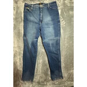 VTG Jeans Women Action West High Waist Tapered Leg Cotton/spandex 18